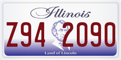 IL license plate Z942090
