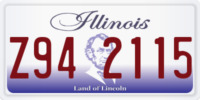 IL license plate Z942115