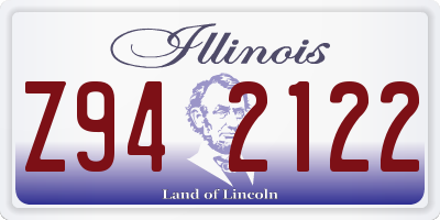IL license plate Z942122