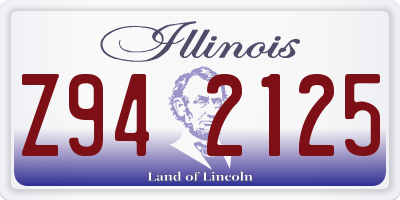 IL license plate Z942125