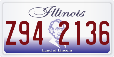 IL license plate Z942136