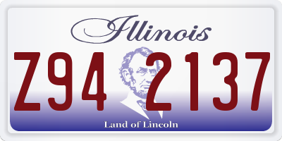 IL license plate Z942137