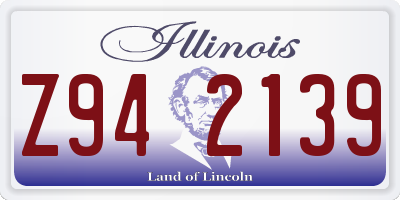 IL license plate Z942139