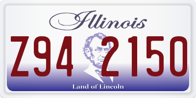 IL license plate Z942150