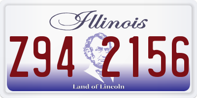 IL license plate Z942156