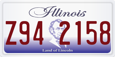 IL license plate Z942158