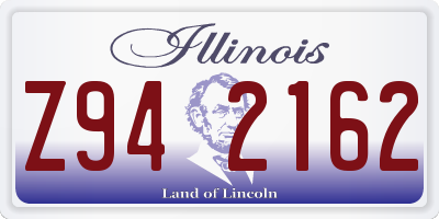 IL license plate Z942162