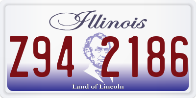 IL license plate Z942186