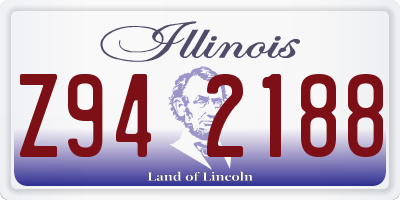 IL license plate Z942188