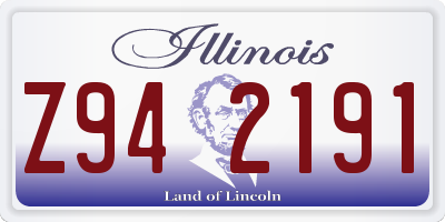 IL license plate Z942191