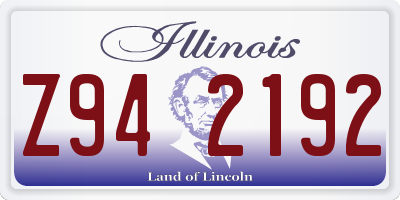 IL license plate Z942192