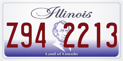 IL license plate Z942213