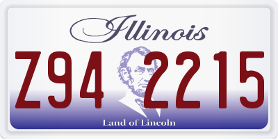 IL license plate Z942215