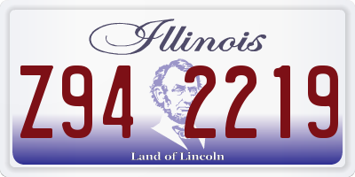 IL license plate Z942219