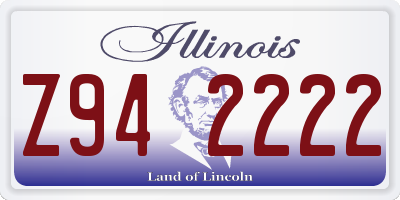 IL license plate Z942222
