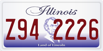 IL license plate Z942226