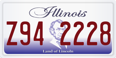 IL license plate Z942228