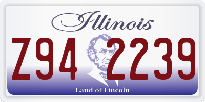 IL license plate Z942239
