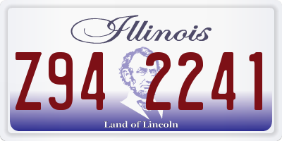 IL license plate Z942241