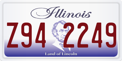 IL license plate Z942249