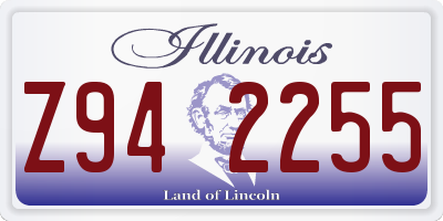 IL license plate Z942255
