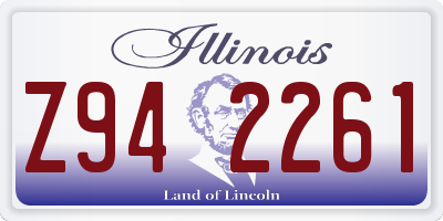 IL license plate Z942261