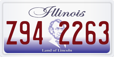 IL license plate Z942263