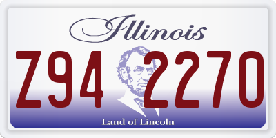 IL license plate Z942270