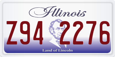 IL license plate Z942276