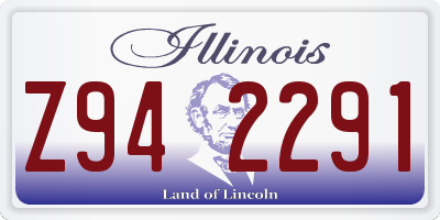 IL license plate Z942291