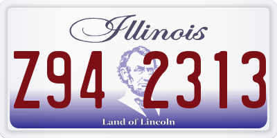 IL license plate Z942313