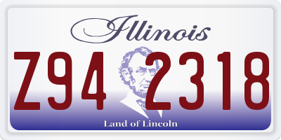 IL license plate Z942318