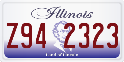 IL license plate Z942323