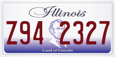 IL license plate Z942327