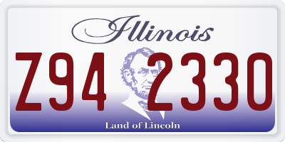 IL license plate Z942330