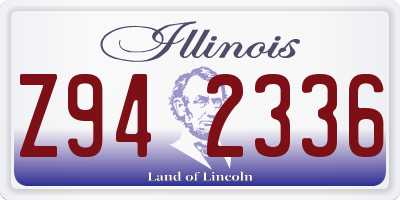 IL license plate Z942336