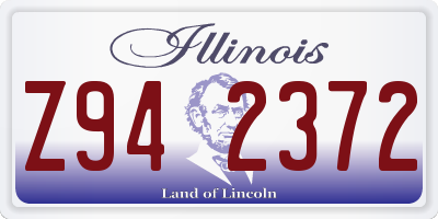 IL license plate Z942372