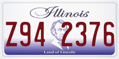 IL license plate Z942376