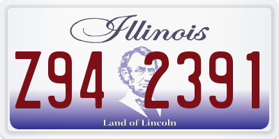 IL license plate Z942391