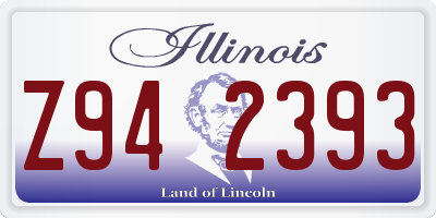 IL license plate Z942393