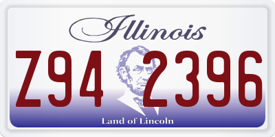 IL license plate Z942396