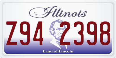 IL license plate Z942398