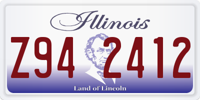IL license plate Z942412