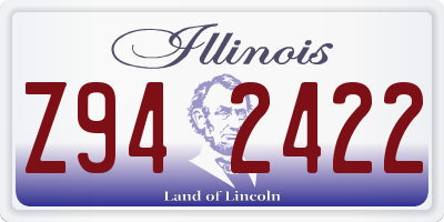 IL license plate Z942422