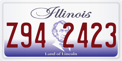 IL license plate Z942423
