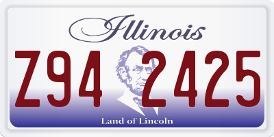 IL license plate Z942425