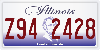 IL license plate Z942428