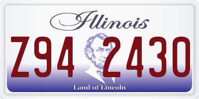 IL license plate Z942430