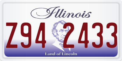 IL license plate Z942433