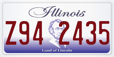 IL license plate Z942435